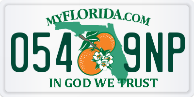 FL license plate 0549NP