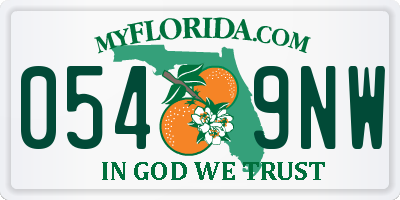 FL license plate 0549NW