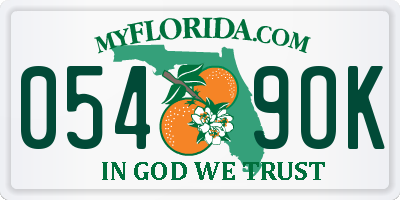 FL license plate 0549OK