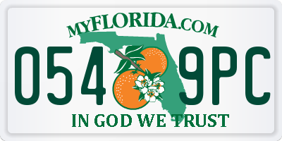 FL license plate 0549PC