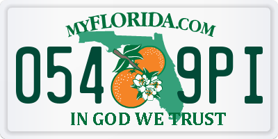 FL license plate 0549PI
