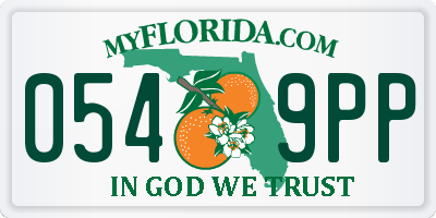FL license plate 0549PP
