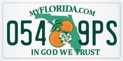 FL license plate 0549PS