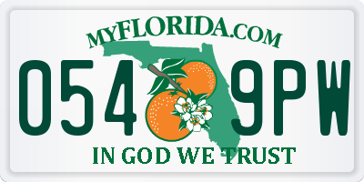 FL license plate 0549PW