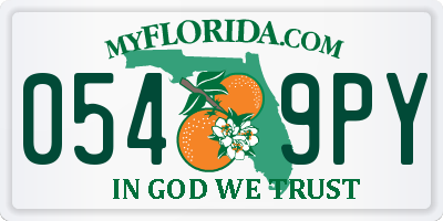 FL license plate 0549PY