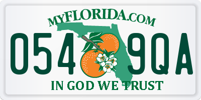 FL license plate 0549QA