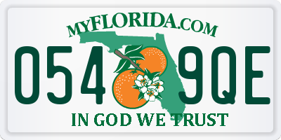 FL license plate 0549QE