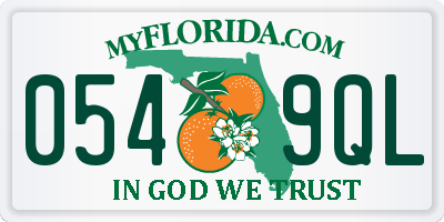 FL license plate 0549QL