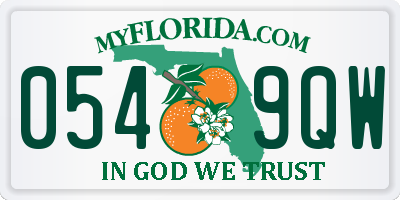 FL license plate 0549QW