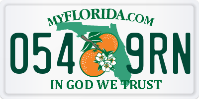 FL license plate 0549RN