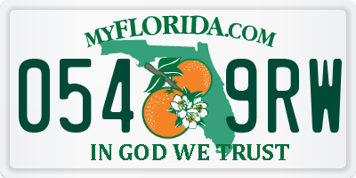 FL license plate 0549RW