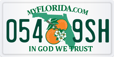 FL license plate 0549SH