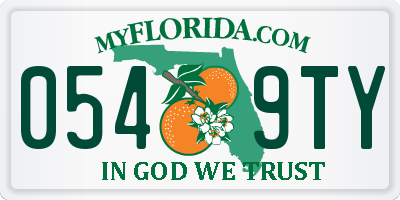 FL license plate 0549TY