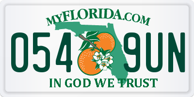 FL license plate 0549UN