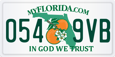 FL license plate 0549VB