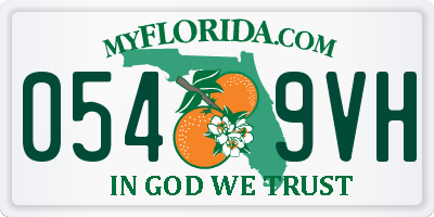 FL license plate 0549VH