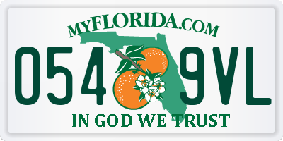 FL license plate 0549VL