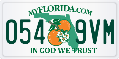 FL license plate 0549VM