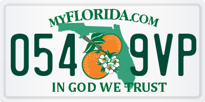 FL license plate 0549VP