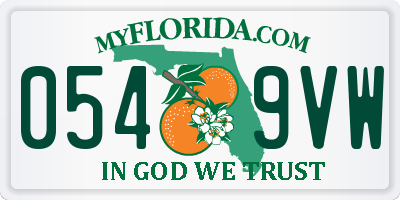 FL license plate 0549VW