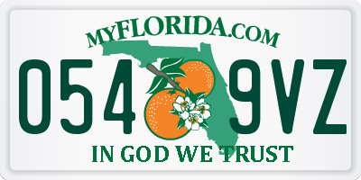 FL license plate 0549VZ
