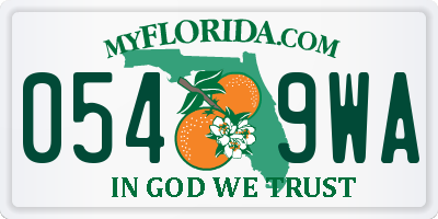 FL license plate 0549WA