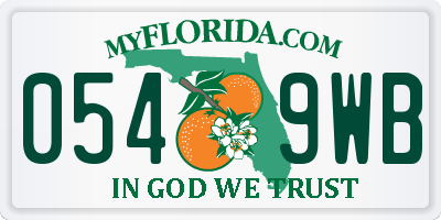 FL license plate 0549WB
