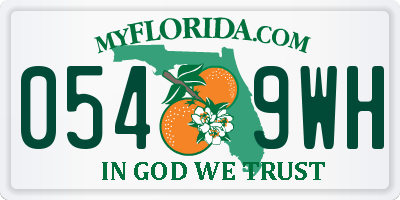 FL license plate 0549WH