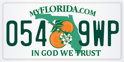 FL license plate 0549WP