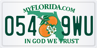 FL license plate 0549WU