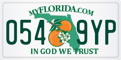 FL license plate 0549YP