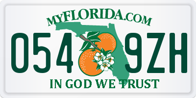 FL license plate 0549ZH