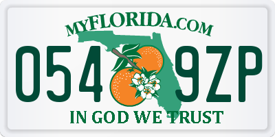 FL license plate 0549ZP