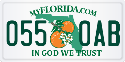 FL license plate 0550AB