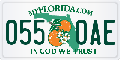 FL license plate 0550AE