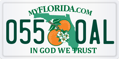 FL license plate 0550AL