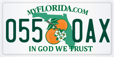 FL license plate 0550AX