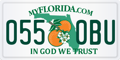 FL license plate 0550BU