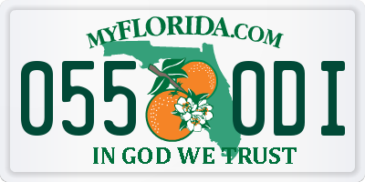 FL license plate 0550DI