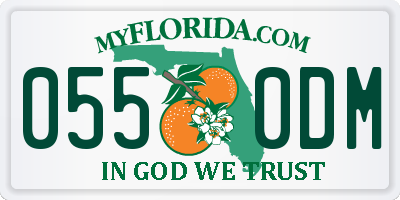 FL license plate 0550DM