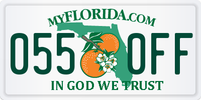 FL license plate 0550FF