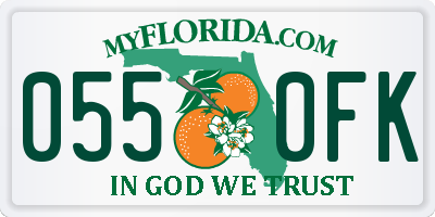 FL license plate 0550FK