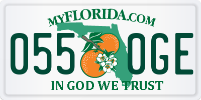 FL license plate 0550GE