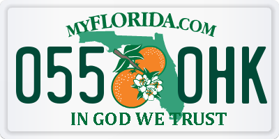 FL license plate 0550HK
