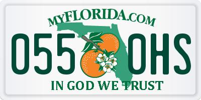 FL license plate 0550HS