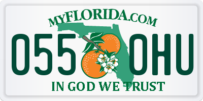 FL license plate 0550HU