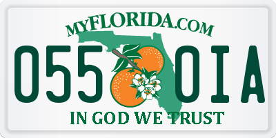 FL license plate 0550IA