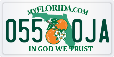 FL license plate 0550JA