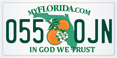 FL license plate 0550JN