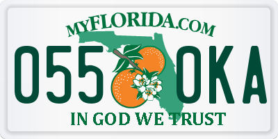 FL license plate 0550KA